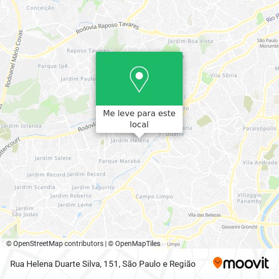 Rua Helena Duarte Silva, 151 mapa