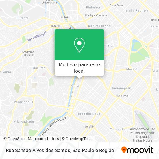 Rua Sansão Alves dos Santos mapa