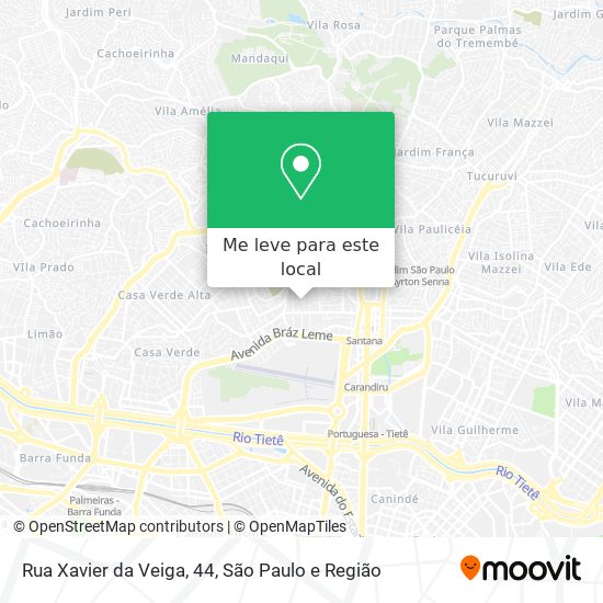 Rua Xavier da Veiga, 44 mapa