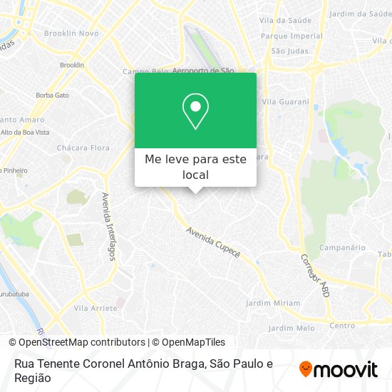 Rua Tenente Coronel Antônio Braga mapa
