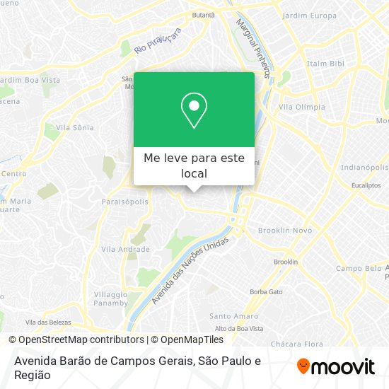 Avenida Barão de Campos Gerais mapa