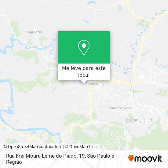 Rua Frei Moura Leme do Piado, 19 mapa