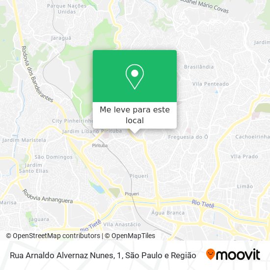 Rua Arnaldo Alvernaz Nunes, 1 mapa