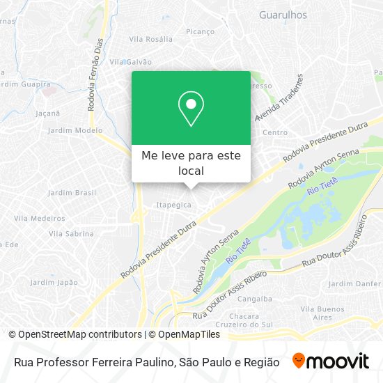 Rua Professor Ferreira Paulino mapa