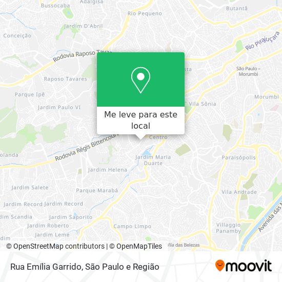Rua Emília Garrido mapa