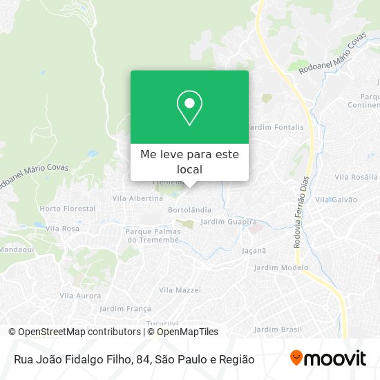 Rua João Fidalgo Filho, 84 mapa