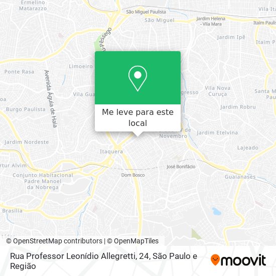 Rua Professor Leonídio Allegretti, 24 mapa
