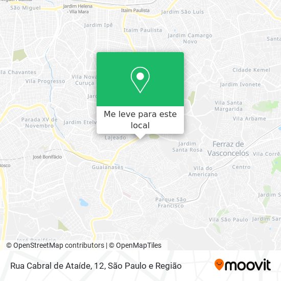 Rua Cabral de Ataíde, 12 mapa