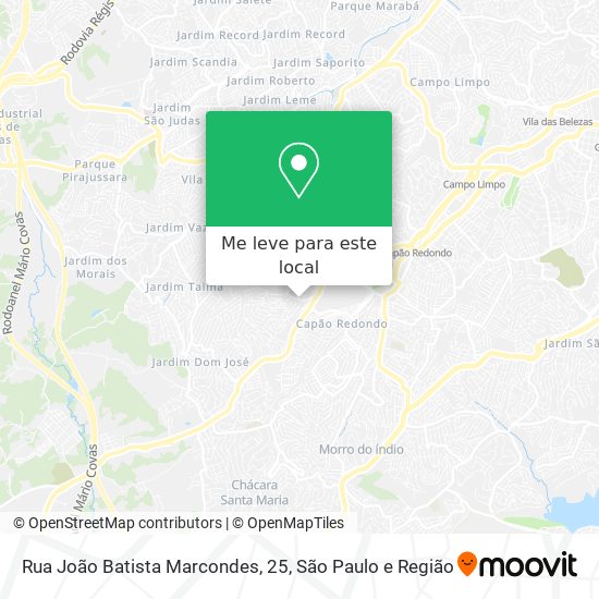 Rua João Batista Marcondes, 25 mapa