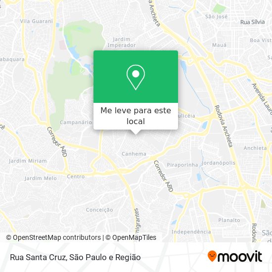 Rua Santa Cruz mapa