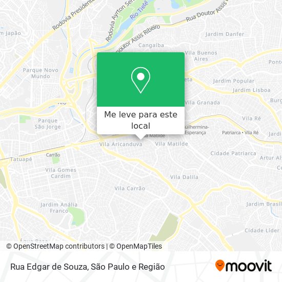 Rua Edgar de Souza mapa