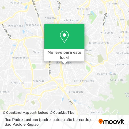 Rua Padre Lustosa (padre lustosa são bernardo) mapa