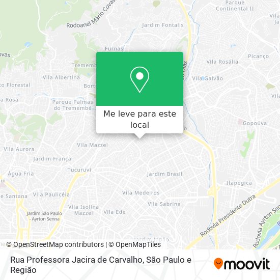 Rua Professora Jacira de Carvalho mapa