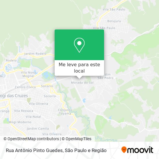 Rua Antônio Pinto Guedes mapa