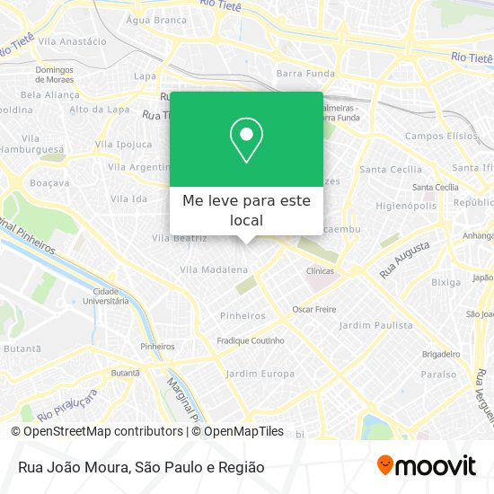 Rua João Moura mapa