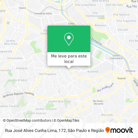 Rua José Alves Cunha Lima, 172 mapa