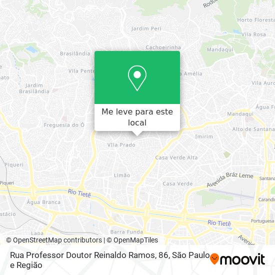 Rua Professor Doutor Reinaldo Ramos, 86 mapa