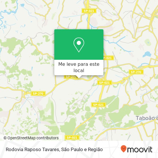 Rodovia Raposo Tavares mapa