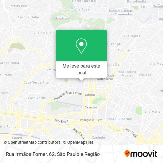 Rua Irmãos Forner, 62 mapa