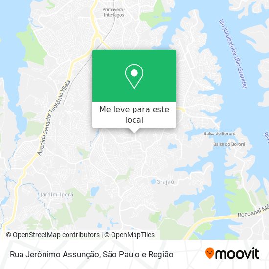 Rua Jerônimo Assunção mapa
