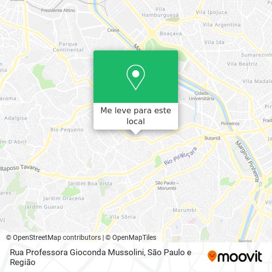 Rua Professora Gioconda Mussolini mapa