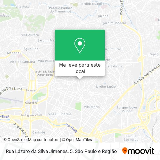 Rua Lázaro da Silva Jimenes, 5 mapa