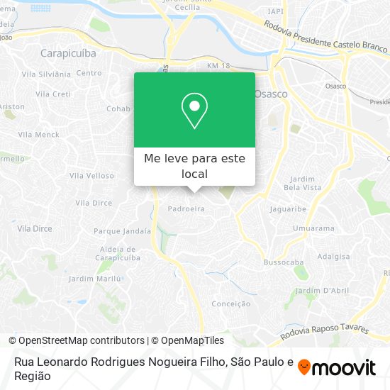 Rua Leonardo Rodrigues Nogueira Filho mapa