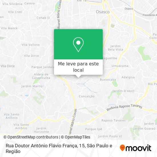 Rua Doutor Antônio Flávio França, 15 mapa