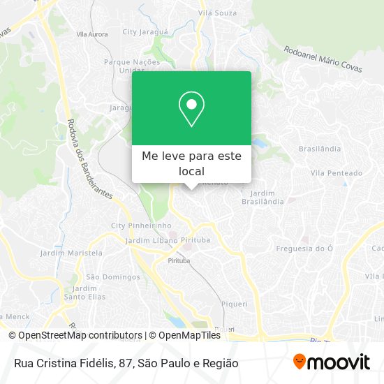 Rua Cristina Fidélis, 87 mapa