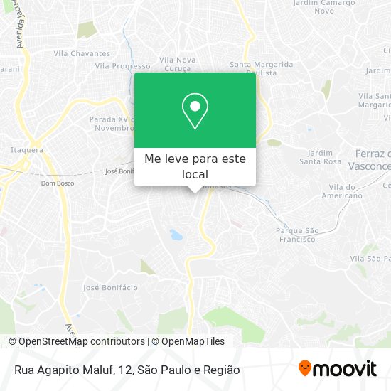 Rua Agapito Maluf, 12 mapa