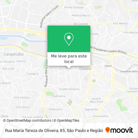 Rua Maria Tereza de Oliveira, 85 mapa