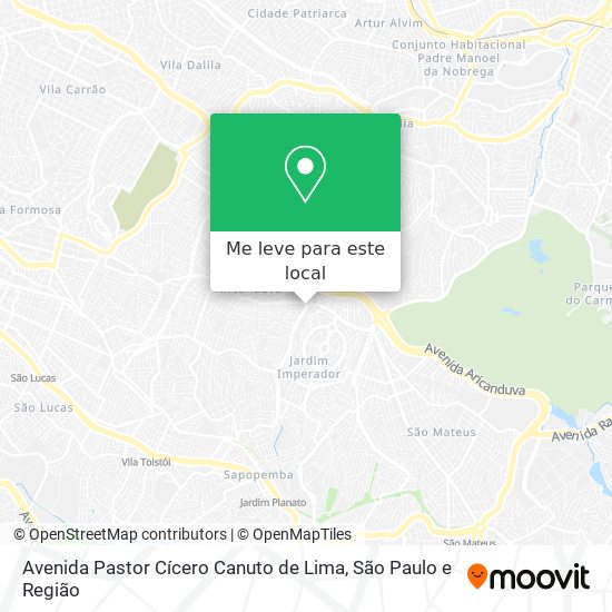 Avenida Pastor Cícero Canuto de Lima mapa