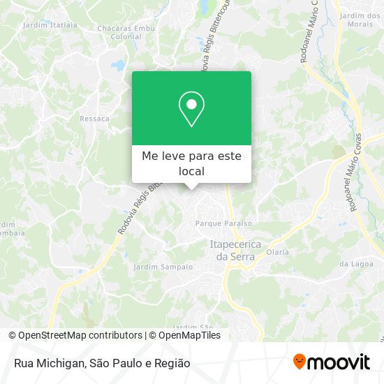 Rua Michigan mapa