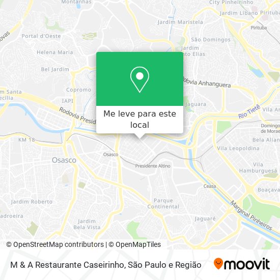 M & A Restaurante Caseirinho mapa