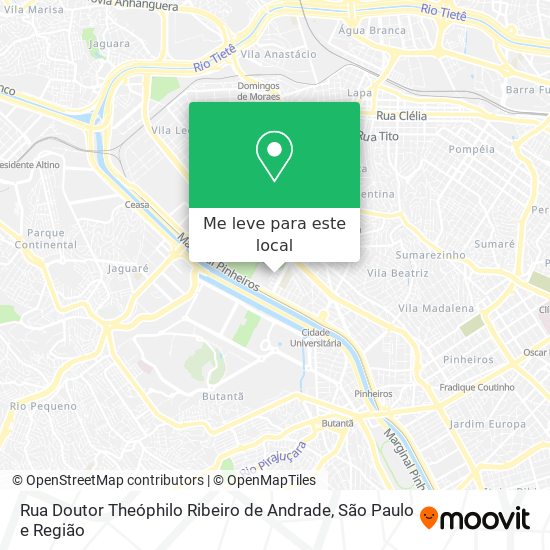 Rua Doutor Theóphilo Ribeiro de Andrade mapa