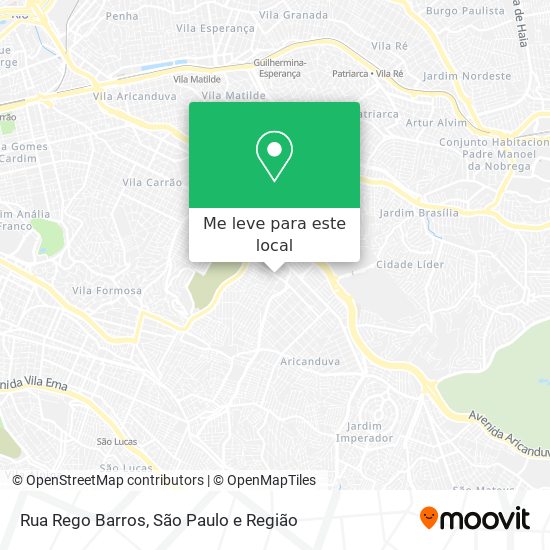 Rua Rego Barros mapa
