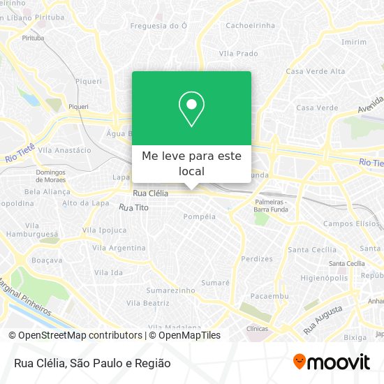 Rua Clélia mapa