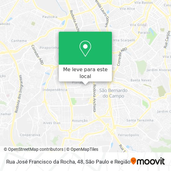 Rua José Francisco da Rocha, 48 mapa