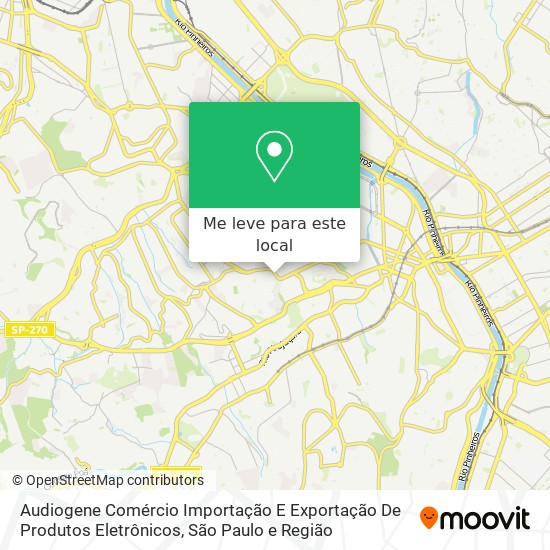 Audiogene Comércio Importação E Exportação De Produtos Eletrônicos mapa