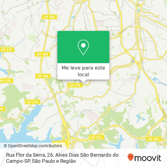 Rua Flor da Serra, 26, Alves Dias São Bernardo do Campo-SP mapa