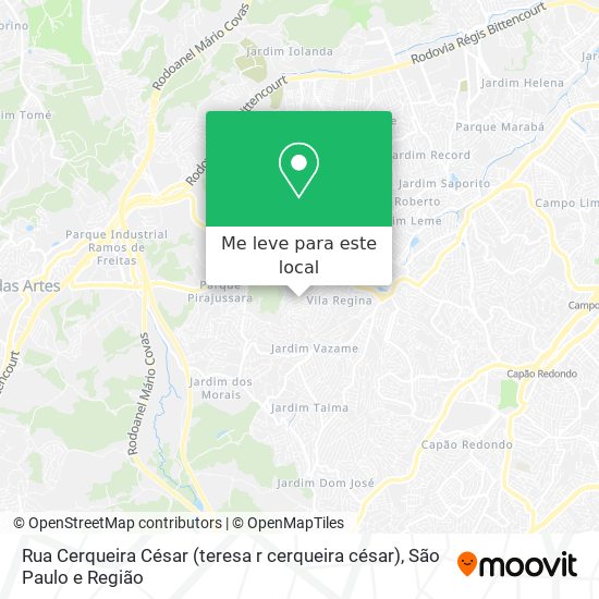 Rua Cerqueira César (teresa r cerqueira césar) mapa