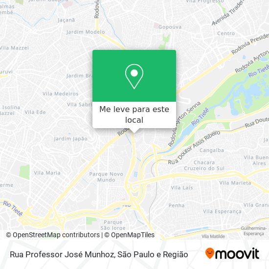 Rua Professor José Munhoz mapa