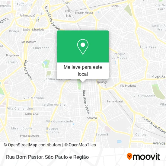 Rua Bom Pastor mapa