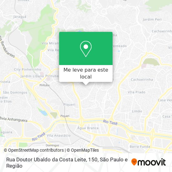 Rua Doutor Ubaldo da Costa Leite, 150 mapa