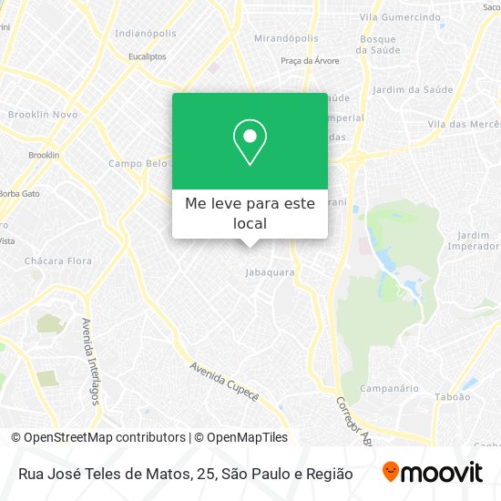 Rua José Teles de Matos, 25 mapa
