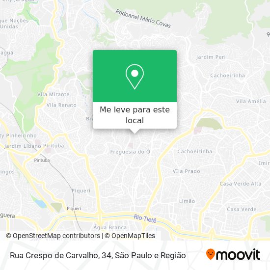 Rua Crespo de Carvalho, 34 mapa