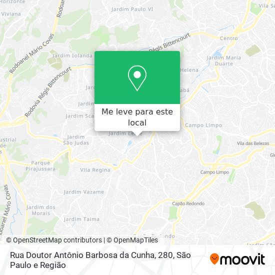 Rua Doutor Antônio Barbosa da Cunha, 280 mapa