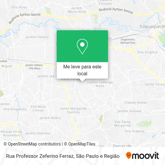 Rua Professor Zeferino Ferraz mapa