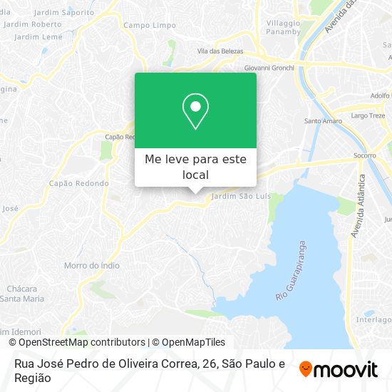 Rua José Pedro de Oliveira Correa, 26 mapa