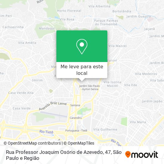 Rua Professor Joaquim Osório de Azevedo, 47 mapa